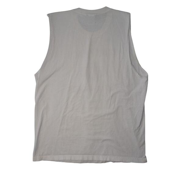 Vintage Anchor Blue Nude Beach Lifeguard Muscle Tee Tank Top XL Funny Graphic - Picture 2 of 6